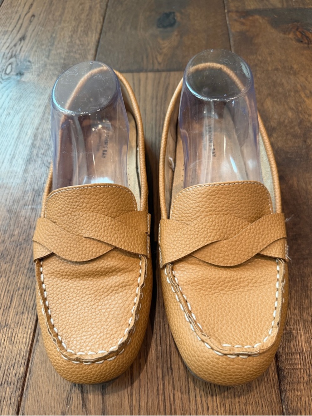 St. John's Bay Tan Synthetic Leather Slip-On Loafers, Women’s Size 8.5